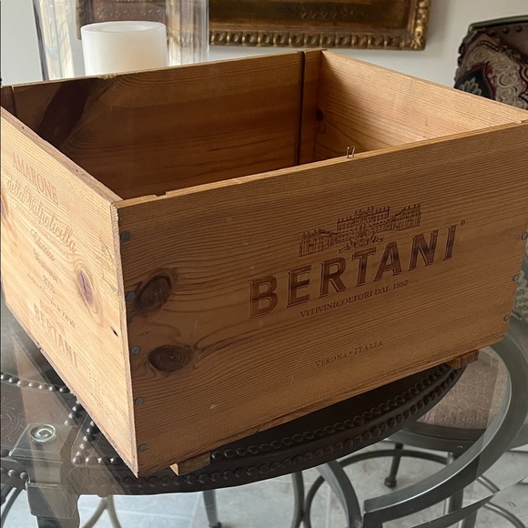 Other - Bertani Amarone Della Valpolicella Wooden Wine Crate - Natural Wood